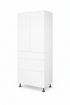 Kitchen Buddy 600mm 2 Door, 3 Drawer Pantry Cabinet, Doors Closed, White 