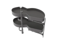 Cassetto Swing Trays Right Opening. Integrated kitchen storage accessory to make blind corner kitchen base cabinets more accessible. 