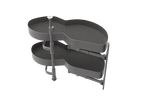 Cassetto Swing Trays Right Opening. Integrated kitchen storage accessory to make blind corner kitchen base cabinets more accessible. 