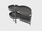 Blind Corner Base Cabinet 1050mm + Pull Out Swing Trays