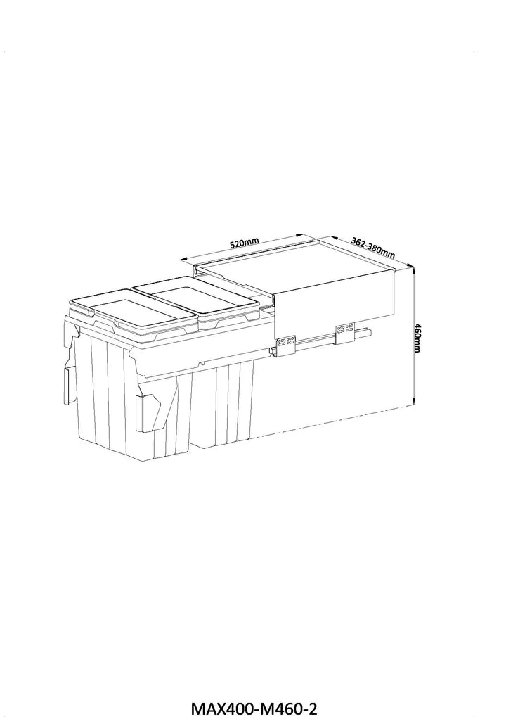 MAXI Bins MAX400-M460-2 (2x24L)