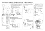Blind Corner Base Cabinet 1050mm + Pull Out Swing Trays